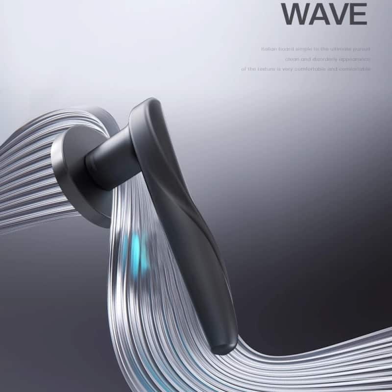 Khóa cửa phân thể tay gạt hợp kim lượn sóng HBO6928 8