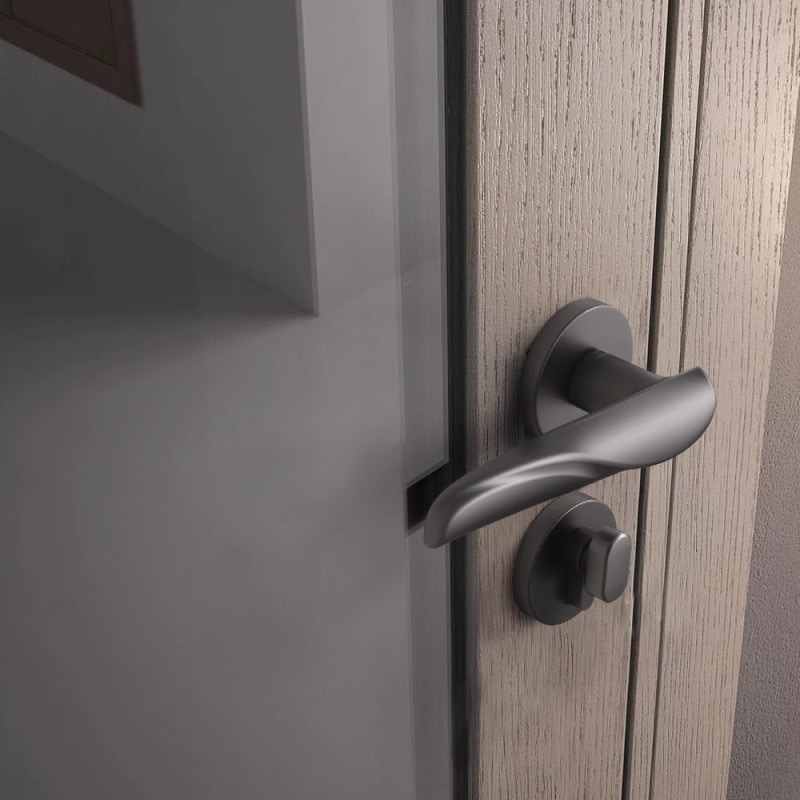 Khóa cửa phân thể tay gạt hợp kim lượn sóng HBO6928 5
