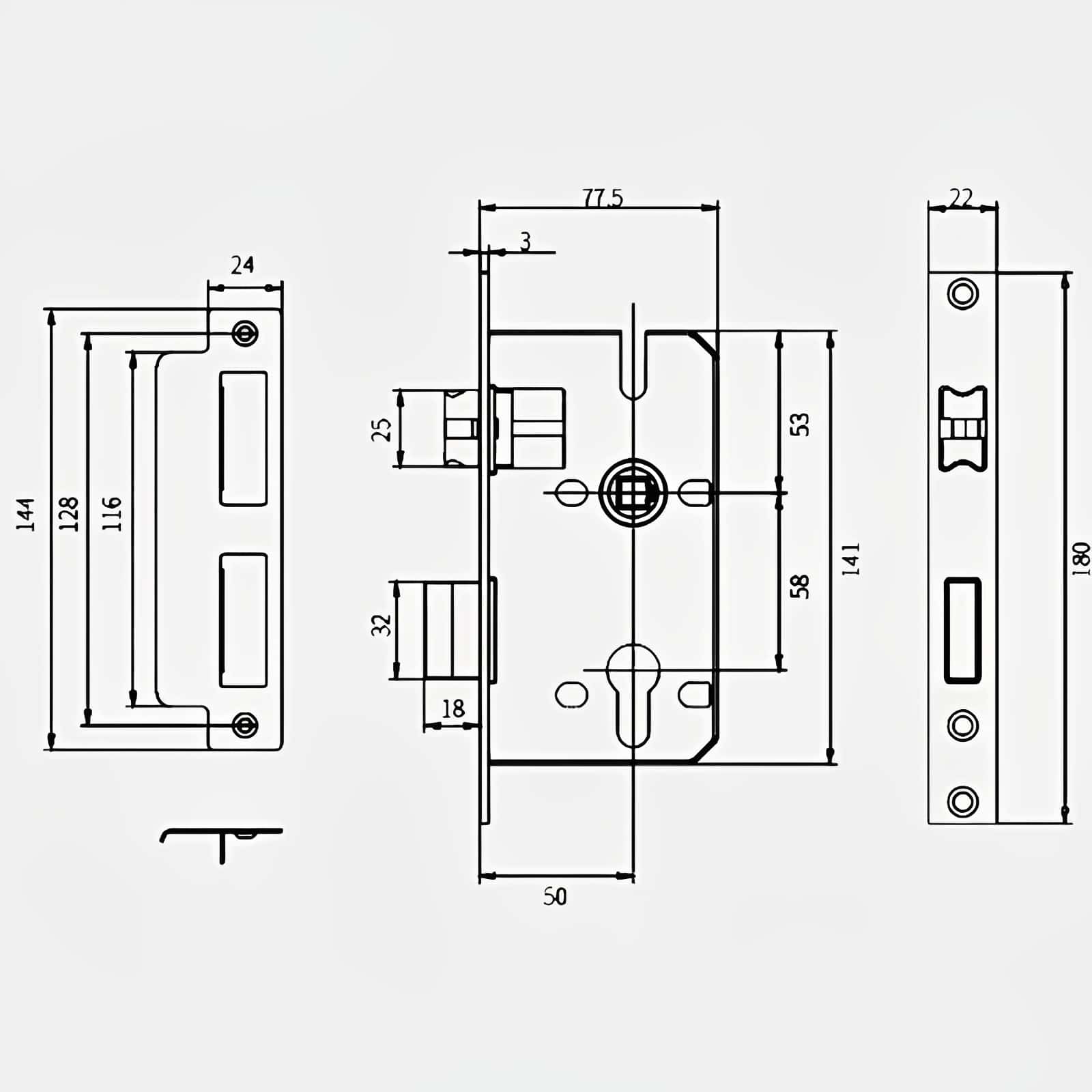 Khóa cửa tay gạt bằng đồng họa tiết cổ điển SM1055 10