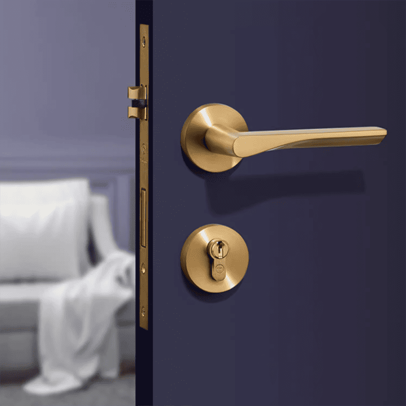 Khóa cửa tay gạt bằng đồng kiểu dáng sang trọng TG1672 8