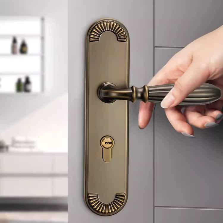 Khóa cửa tay gạt hợp kim hiện đại kiểu Mỹ AW895 10