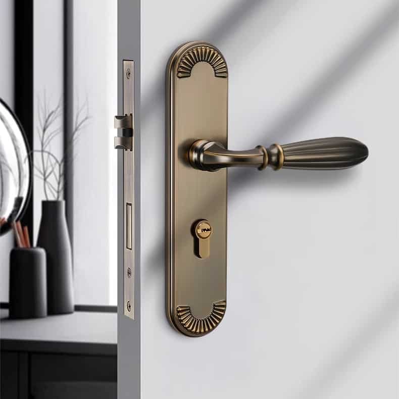 Khóa cửa tay gạt hợp kim hiện đại kiểu Mỹ AW895 6