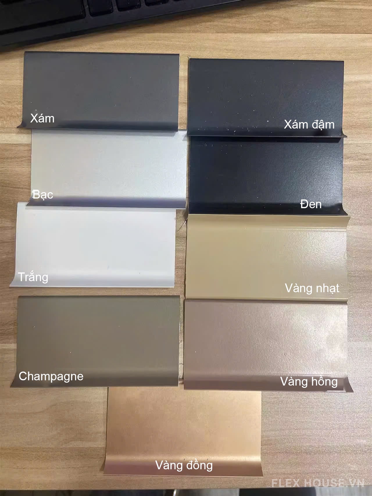 Nẹp ốp chân tường hợp kim nhôm nhiều màu DH7066 5