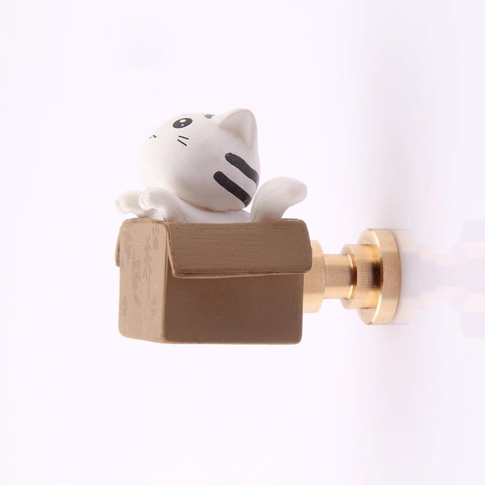 Núm tay nắm tủ đế đồng mèo con trong hộp YZR6772 12