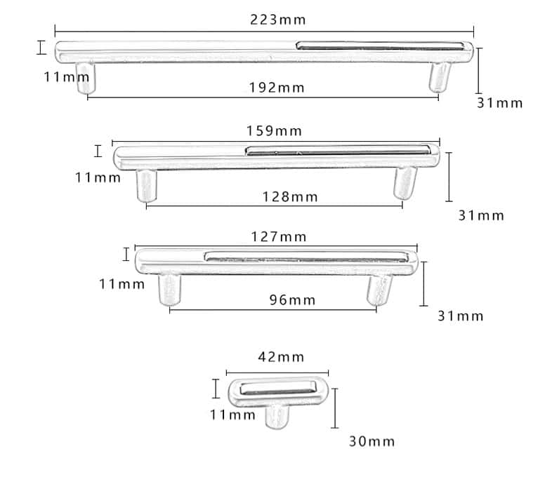 Tay nắm hợp kim kẽm hiện đại kiểu Mỹ JZK6138 16