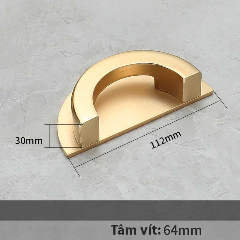 Tay nắm tủ bán nguyệt đặc ruột sang trọng YJ5216 12