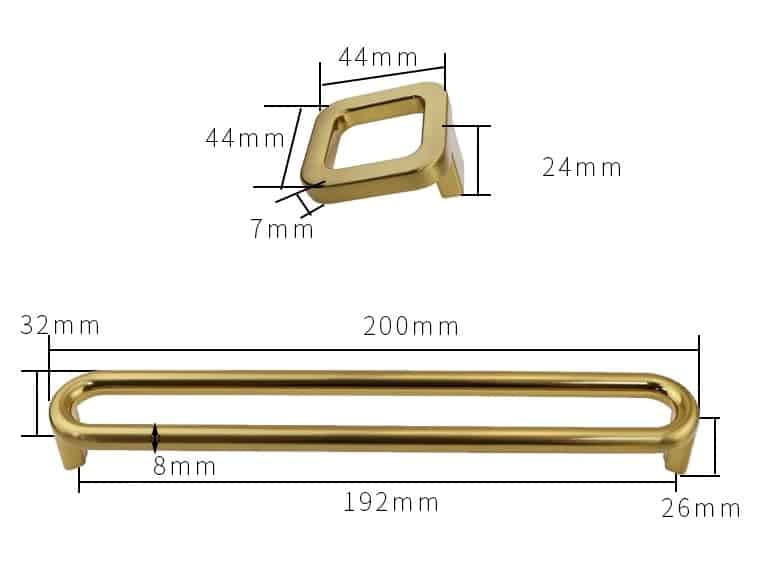 Tay nắm tủ hợp kim kẽm hiện đại tối giản HT6001 10