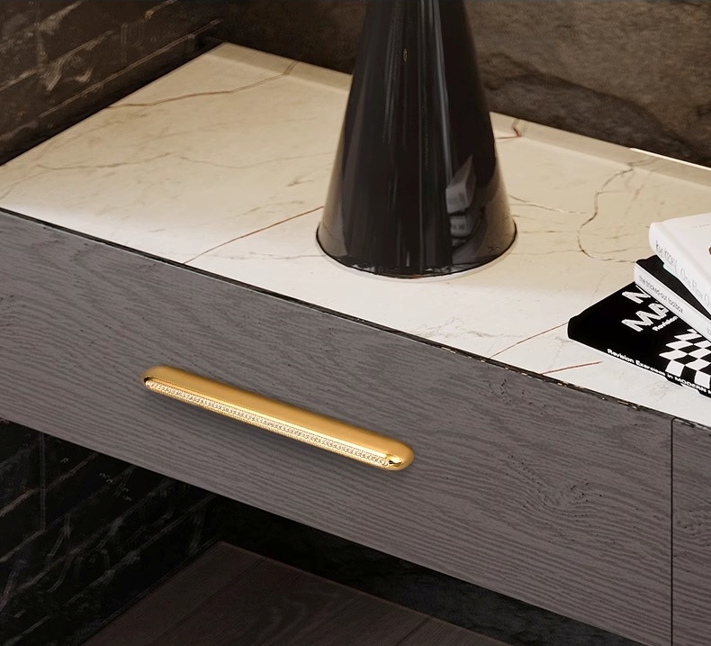 Tay nắm tủ hợp kim nguyên khối khảm pha lê HJ5336 10
