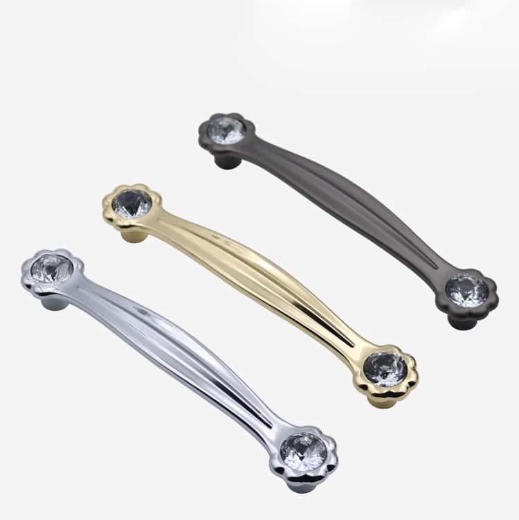 Tay nắm tủ hợp kim pha lê hình bông hoa CT9007 11