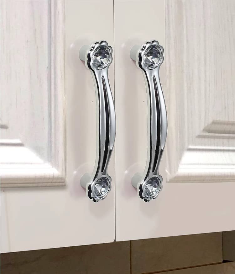 Tay nắm tủ hợp kim pha lê hình bông hoa CT9007 7
