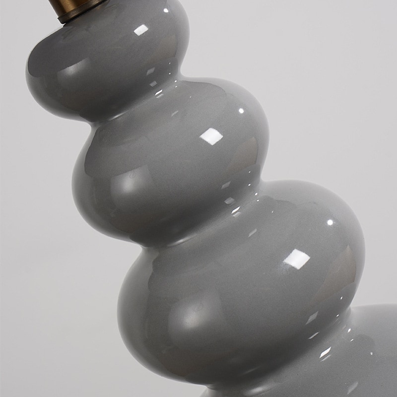 Đèn để bàn gốm sứ màu xám hiện đại tối giản RX133 5