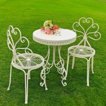 Bộ bàn ghế sắt sân vườn quán cà phê độc đáo SP001