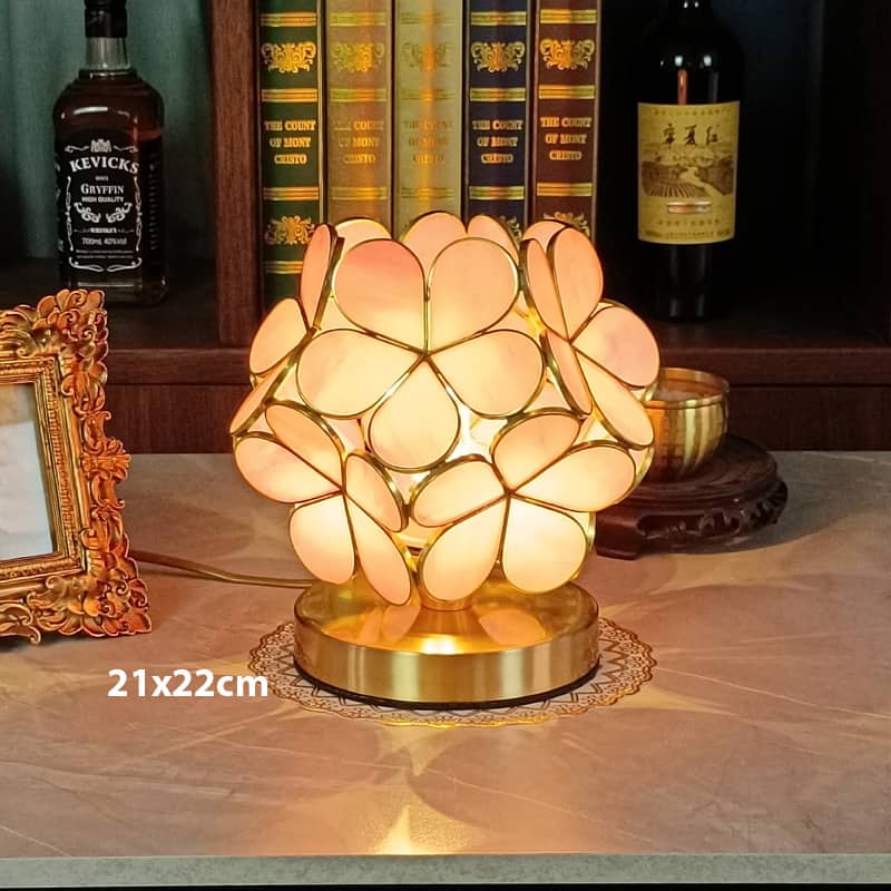 Đèn bàn Tiffany hoa mỹ bằng đồng cổ điển MT1590 13