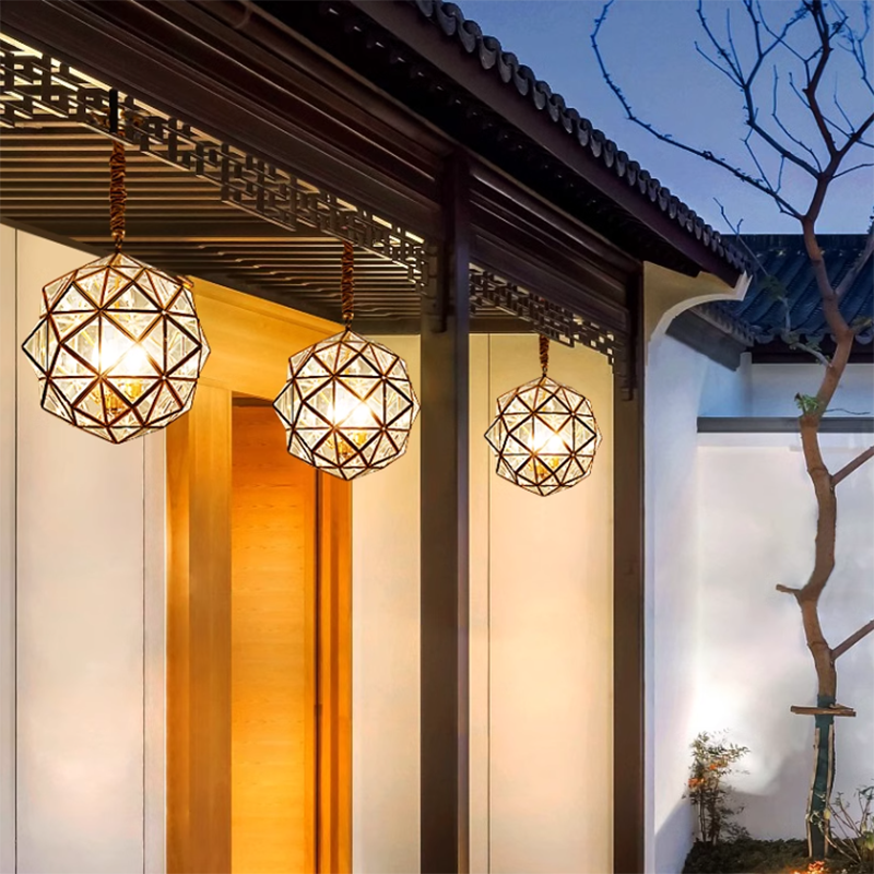 Đèn treo ban công kiểu dáng quả tú cầu TY6132 7