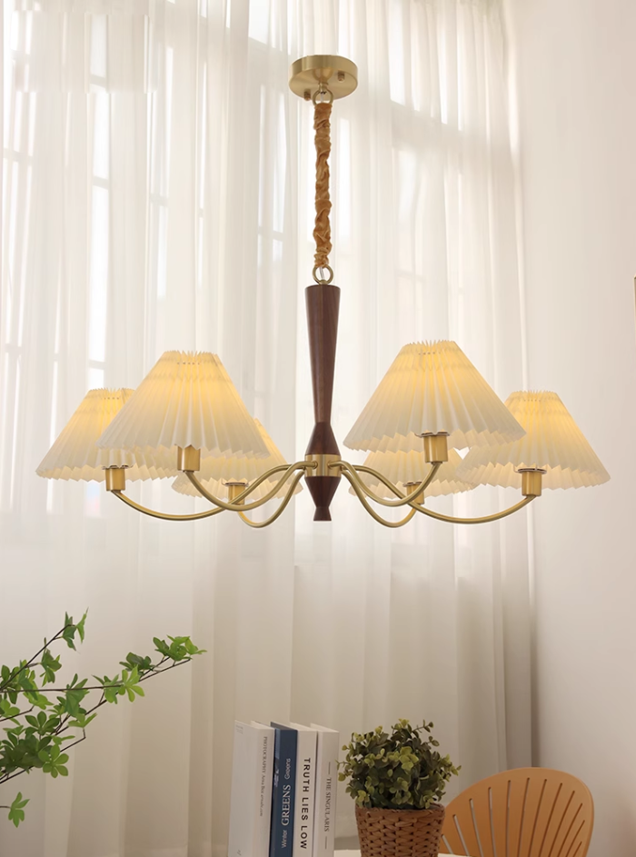 Đèn chùm retro hình nón xếp li nghệ thuật BO8801 10