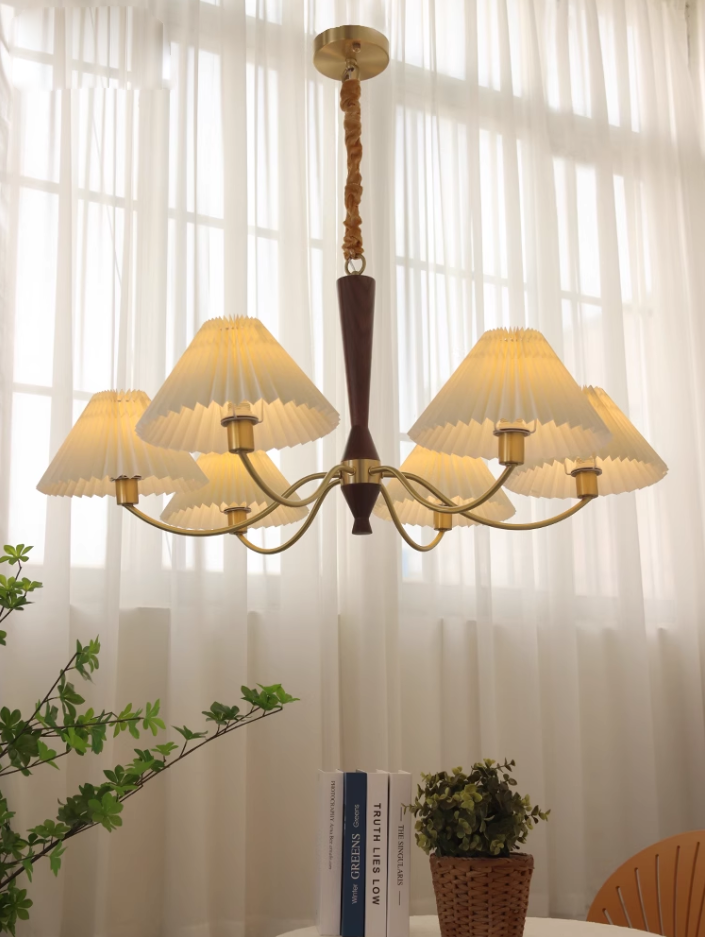 Đèn chùm retro hình nón xếp li nghệ thuật BO8801 7