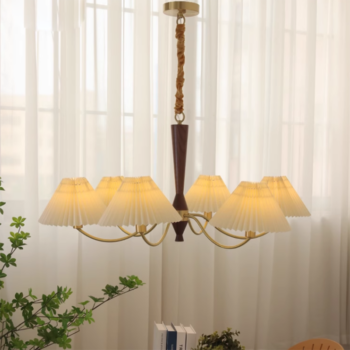 Đèn chùm retro hình nón xếp li nghệ thuật BO8801
