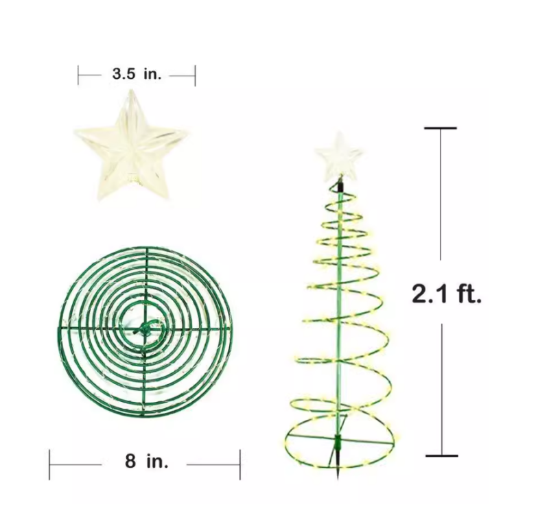 Đèn năng lượng mặt trời mô phỏng cây thông Noel ML7453 5