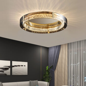 Đèn ốp trần tròn bằng pha lê sang trọng X9006