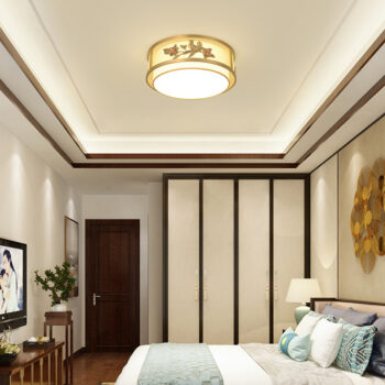 Đèn trần chiếu sáng lối đi phòng khách bằng đồng MJ6038