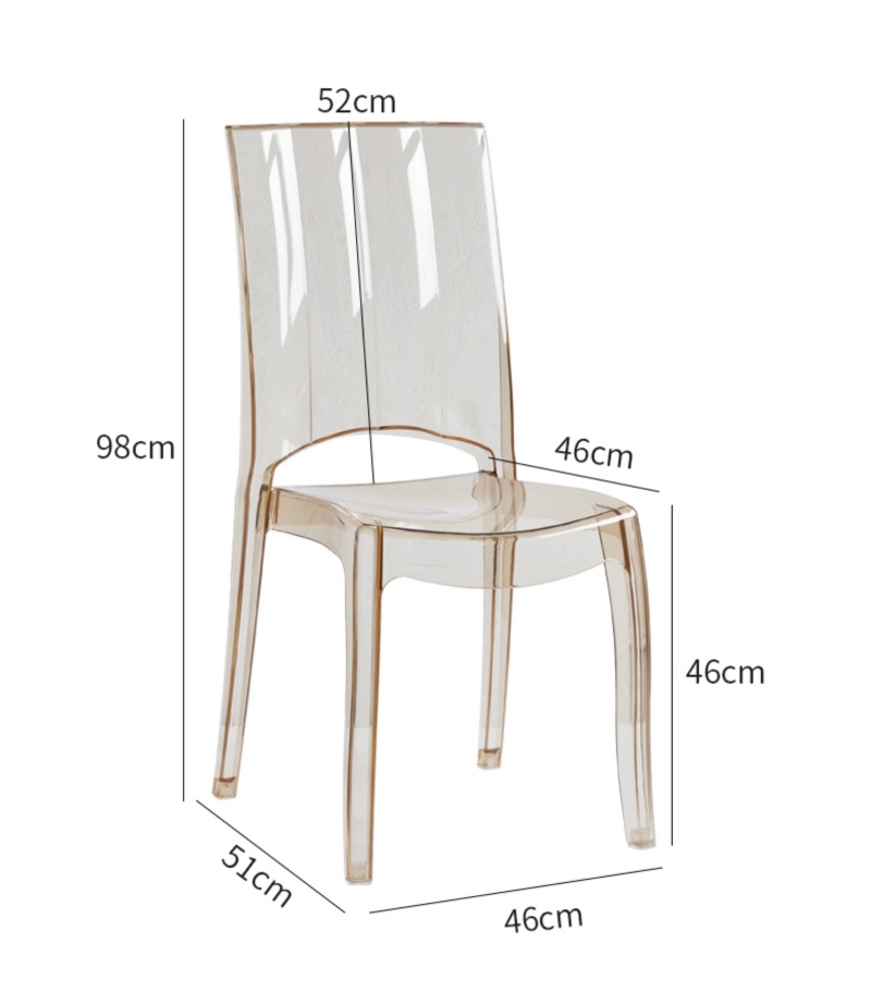 Ghế ăn Acrylic trong suốt độc đáo hiện đại YMD017
