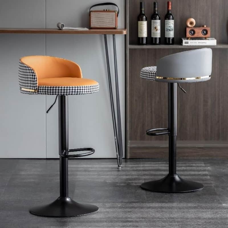 Ghế bar bọc da phối màu hiện đại độc đáo MS7373 4