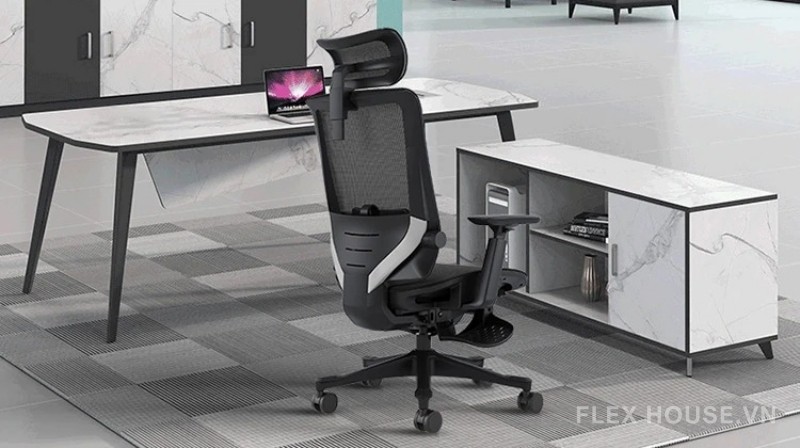 Ghế lưới văn phòng Ergonomic kết hợp footrest SM6BHL 2
