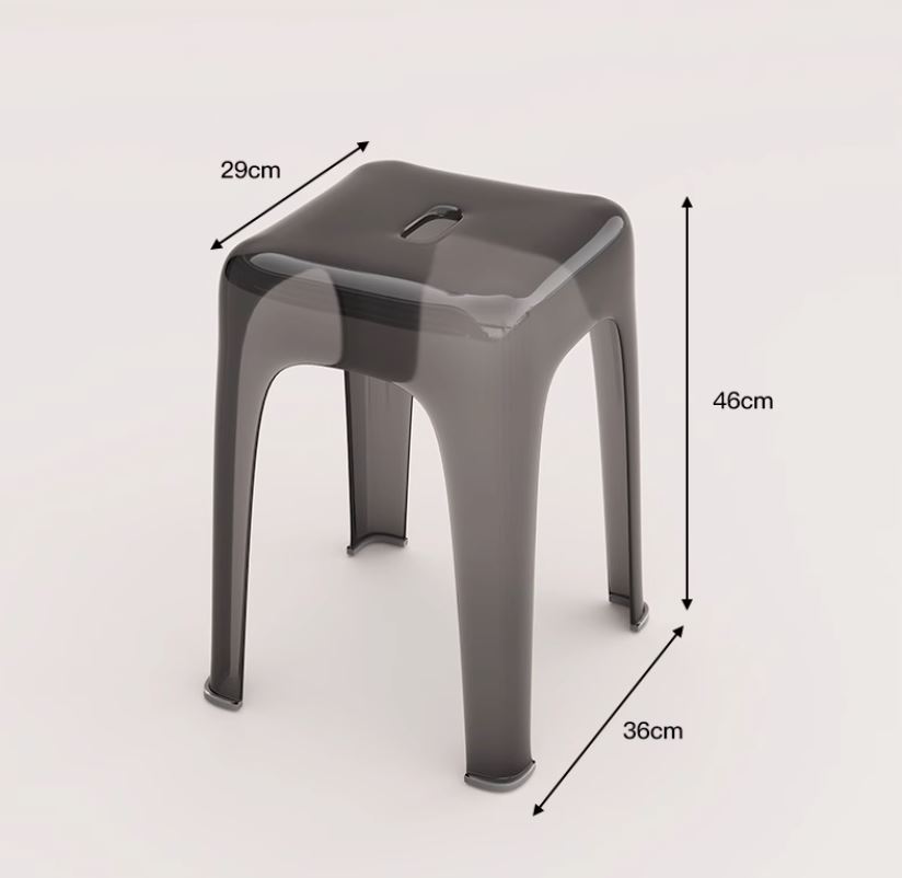 Ghế nhựa mặt vuông trong suốt bằng Acrylic SD7468 13
