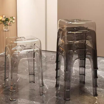 Ghế quầy spa làm đẹp bằng acrylic trong suốt AL5015