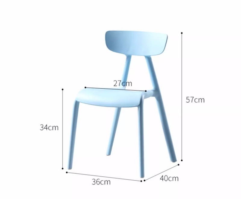 Ghế nhựa cafe màu sắc dễ thương DH0671 12