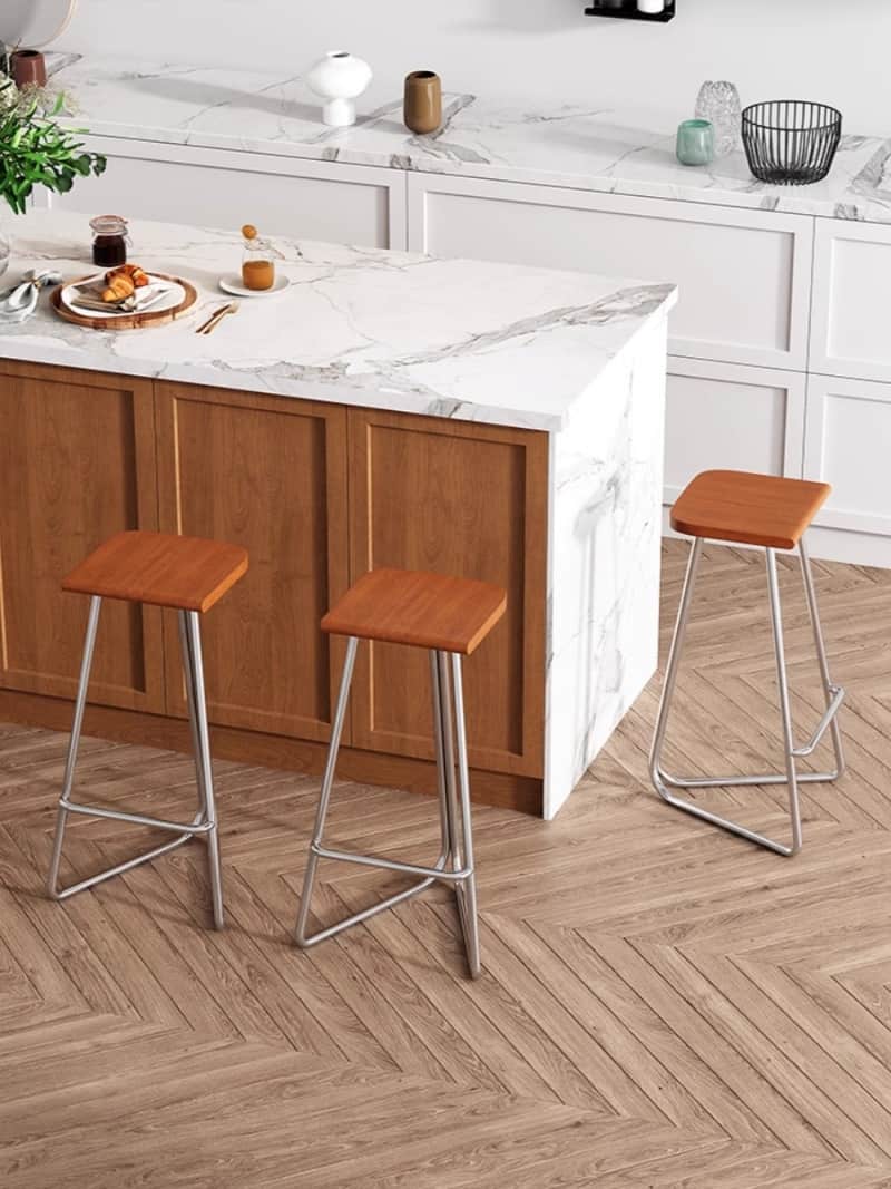 Ghế quầy bar chân tam giác mặt gỗ độc đáo FU0008 5