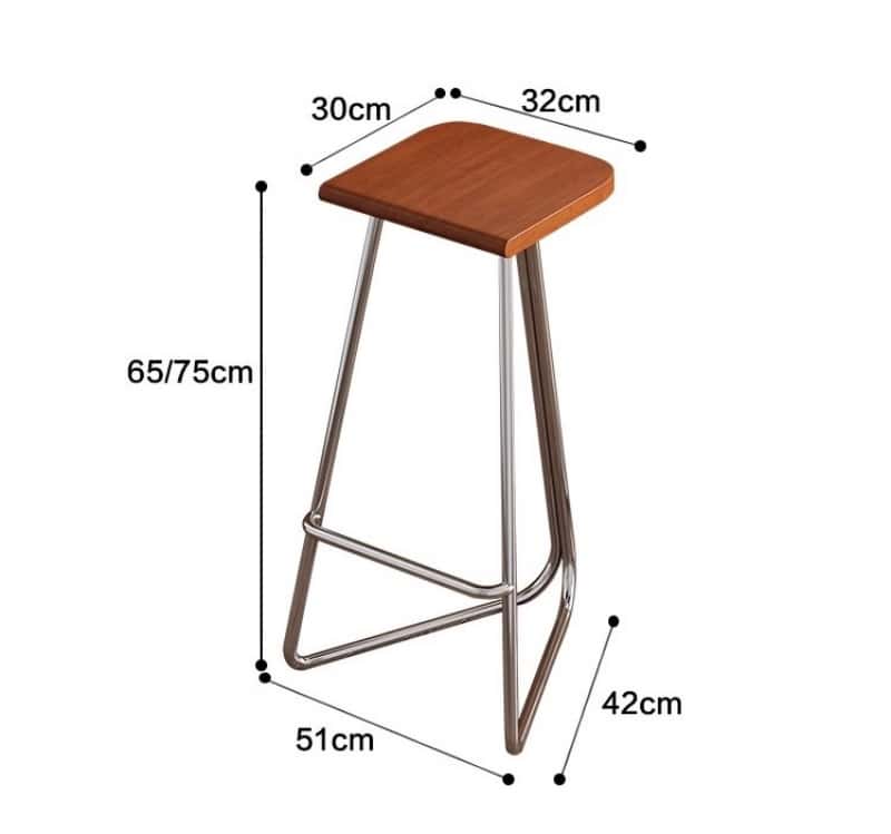 Ghế quầy bar chân tam giác mặt gỗ độc đáo FU0008 10
