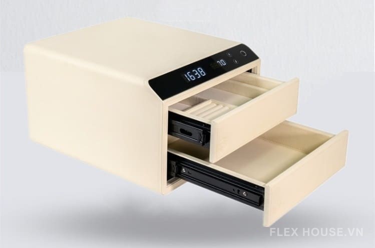 Hộp đựng đồ trang sức mật mã vân tay 2 ngăn JB8488-B 4