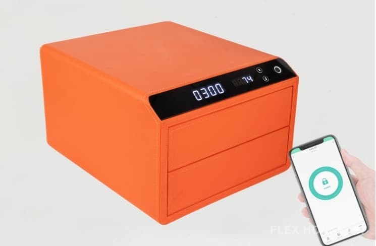 Hộp đựng đồ trang sức mật mã vân tay 2 ngăn JB8488-B 7