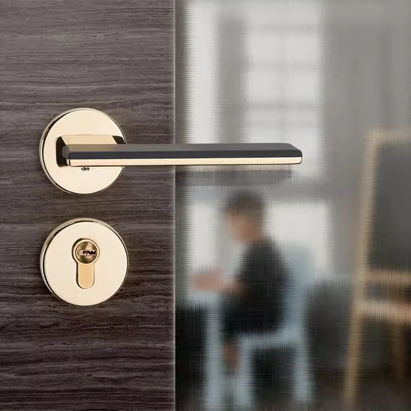 Khóa cửa tay gạt thông phòng hiện đại LX5890 10