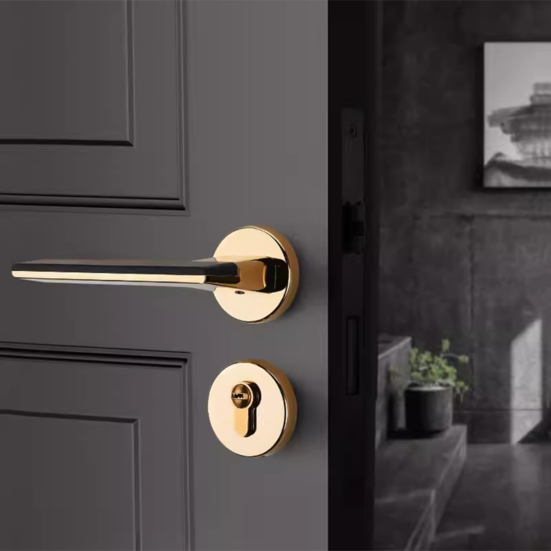 Khóa cửa tay gạt thông phòng hiện đại LX5890 9
