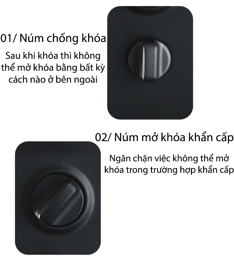 Khóa cửa vân tay màn hình hiển thị thông minh TK01 15