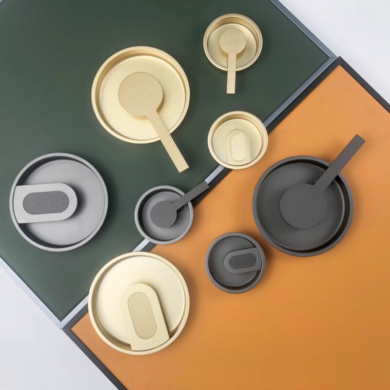Tay nắm tròn âm tủ hợp kim sang trọng S9537 1