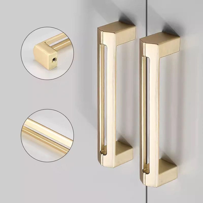Tay nắm tủ hợp kim kẽm chữ U màu vàng ANA6721 9