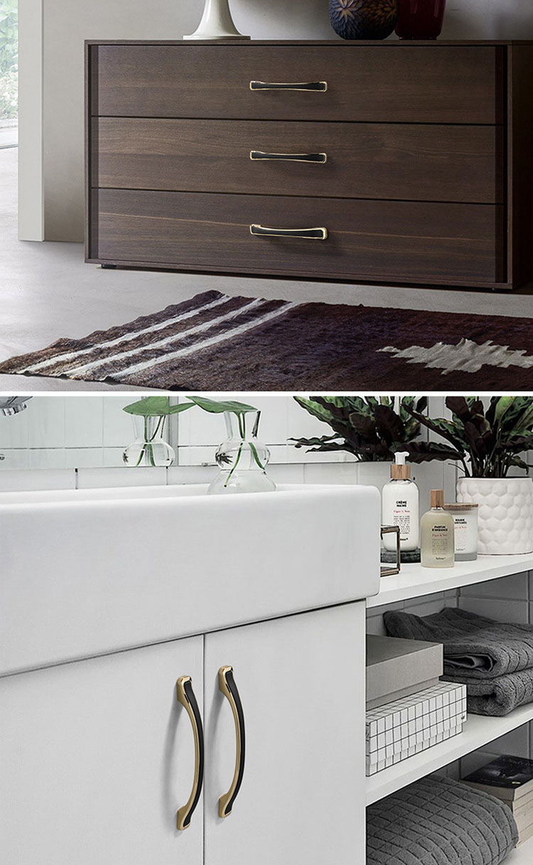 Tay nắm tủ hợp kim phối màu sang trọng châu Âu KBN6291 14