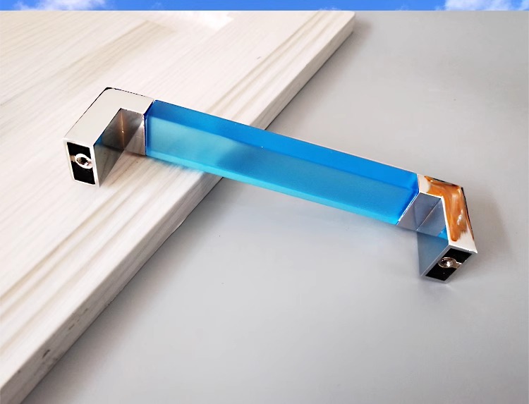 Tay nắm tủ màu xanh chân đế hợp kim kẽm VT7908 9
