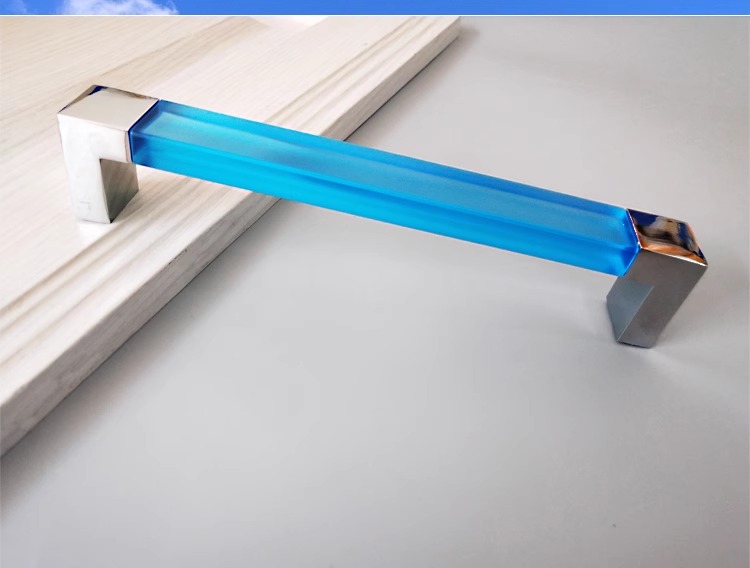 Tay nắm tủ màu xanh chân đế hợp kim kẽm VT7908 8