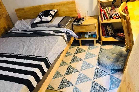 Thảm trải sàn phòng khách họa tiết tam giác tối giản LY3972 9