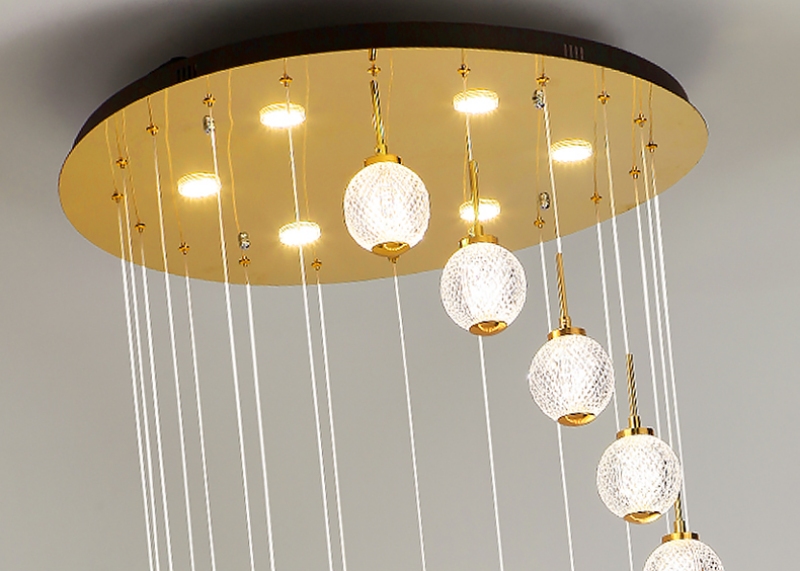 Đèn thả thông tầng acrylic hoa văn kim cương D6173 14