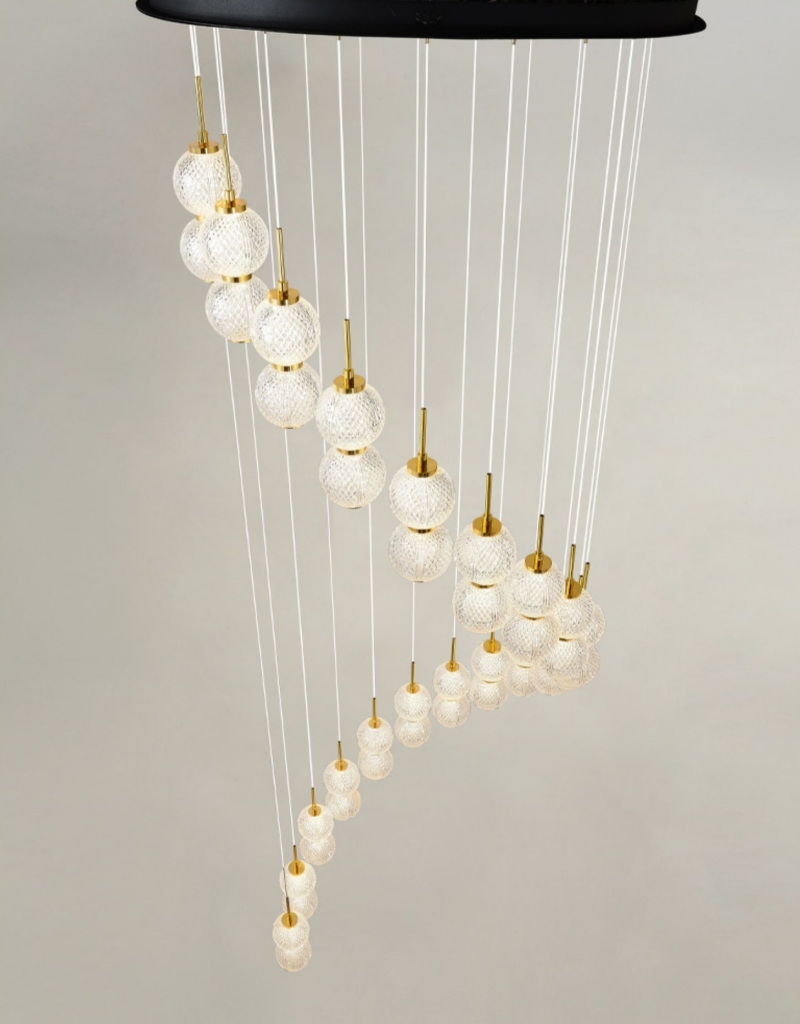 Đèn thả thông tầng acrylic hoa văn kim cương D6173 13