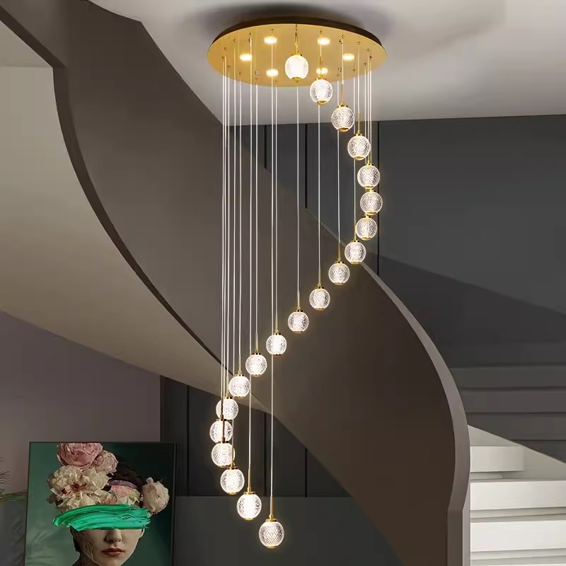 Đèn thả thông tầng acrylic hoa văn kim cương D6173 8