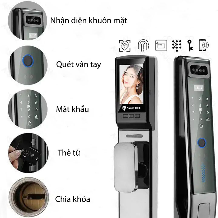 Khóa cửa thông minh nhận diện khuôn mặt T0X2MAX 7