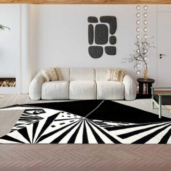 Thảm lót sàn decor sọc ngựa vằn trừu tượng YN-SJ12