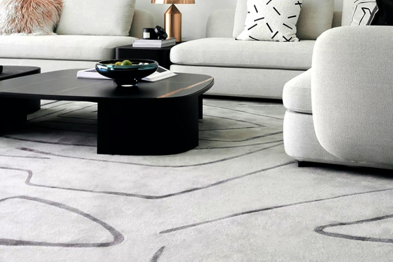 Thảm lót sàn hình vẽ trừu tượng nghệ thuật YN-SJ29 5