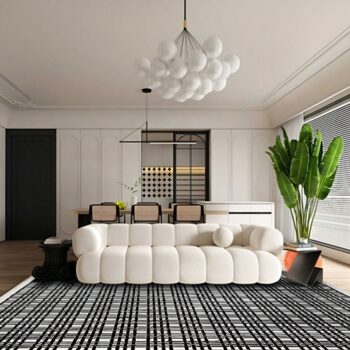 Thảm trải sàn decor sọc vuông nghệ thuật YN-SJ14